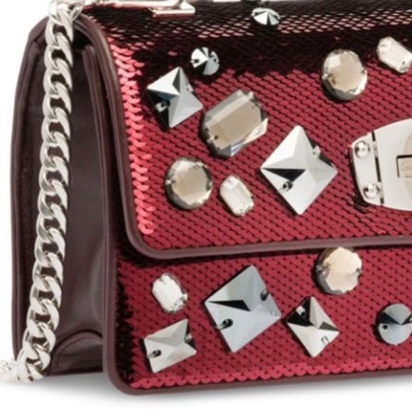 AUTHENTIC MIU MIU Cross body bag SequinRhinestones/gently used - Picture 6 of 12